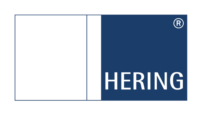 Hering Logo auf Bauplan, Bauwirtschaft-Kontext, Mitgliedschaft.