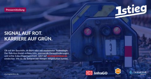Signal auf Rot, Karriere auf Grün, Zukunft der Schiene sichern.